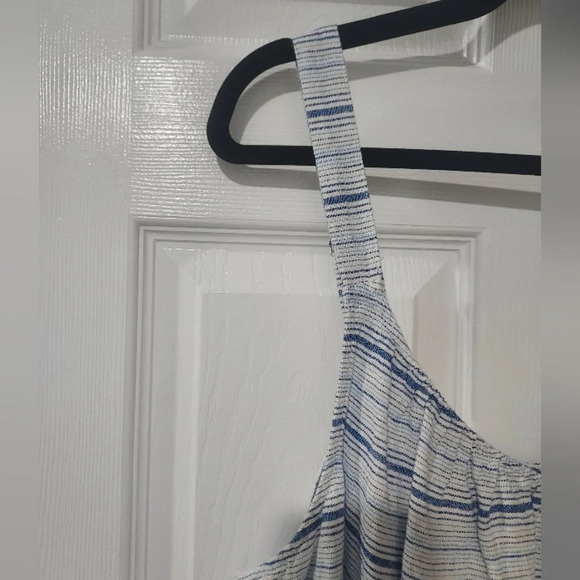 Lane Bryant Blue & White Striped Linen Blend Tank Top in Size 24 - Picture 2 of 11